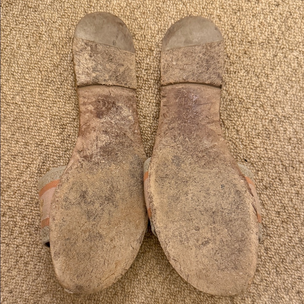 Dior Gold and Tan Women's Slippers - Picture 7 of 8